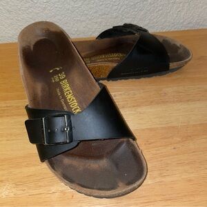 Birkenstock Black Leather Slide Suze 8.5